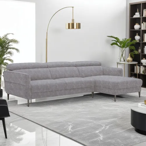 Sofá con chaise MOOVE GRIS DERECHO - Sillones y sofás, Uruguay | Viasono