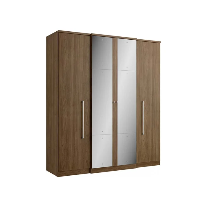 Placard Ropero 4 Puertas Mdp Marron Splendore Glass en Multicolor - Roperos y placares, Uruguay | Divino, vista 2