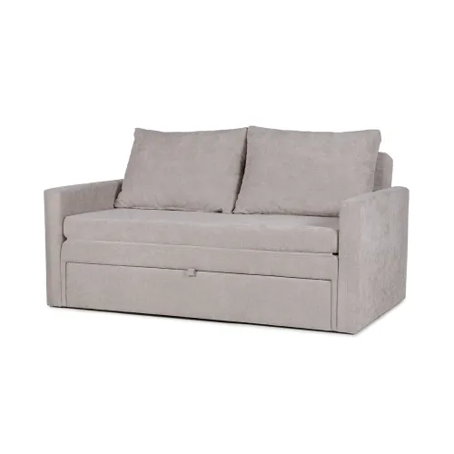 Sofá Cama Poliana - Tela Microfibra - Cora 06-151 (Tostado) en Gris - Sillones y sofás, Uruguay | NYR
