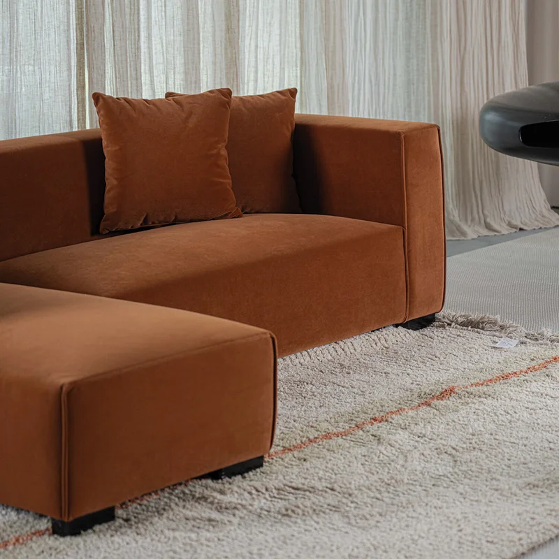 Sofá Nashville - Terracota - Chaise derecho en Marrón - Sillones y sofás, Uruguay | Walnut, vista 3