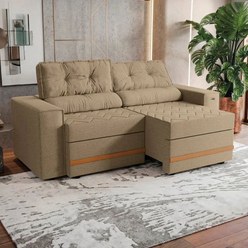 Sofa Havana 206CM - Retractil/Reclinable en Beige - Sillones y sofás, Uruguay | Balton, vista 7
