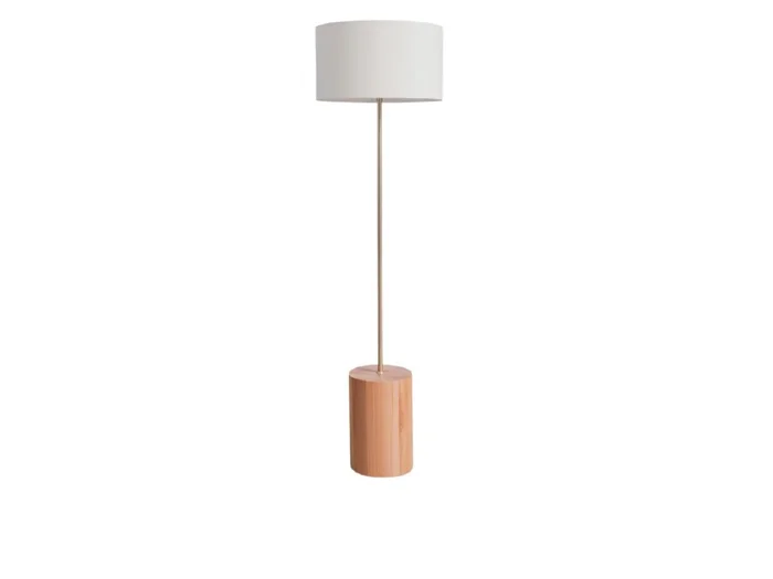 Lampara de Pie en Metal y Madera en Multicolor - Lámparas de pie, Uruguay | Finkel