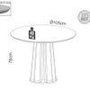 Mesa de Comedor Berlin Redonda 105CM - 100% MDF - Mesas de comedor, Uruguay | Balton, vista 4 de 7