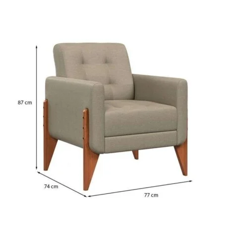 Butaca Brooklin en Beige - Butacas, banquetas y puffs, Uruguay | La Cueva Muebles, vista 4