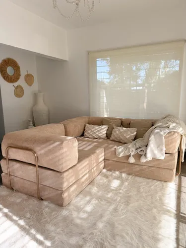 Sofa Teddy - Chaise lounge (200x200) en Beige - Sillones y sofás, Uruguay | Bloop Home