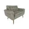 Sofa 2 Cuerpos Capitoneado Tapizado Tela Patas De Madera - Sillones y sofás, Uruguay | Soy Hogar, vista 5 de 6