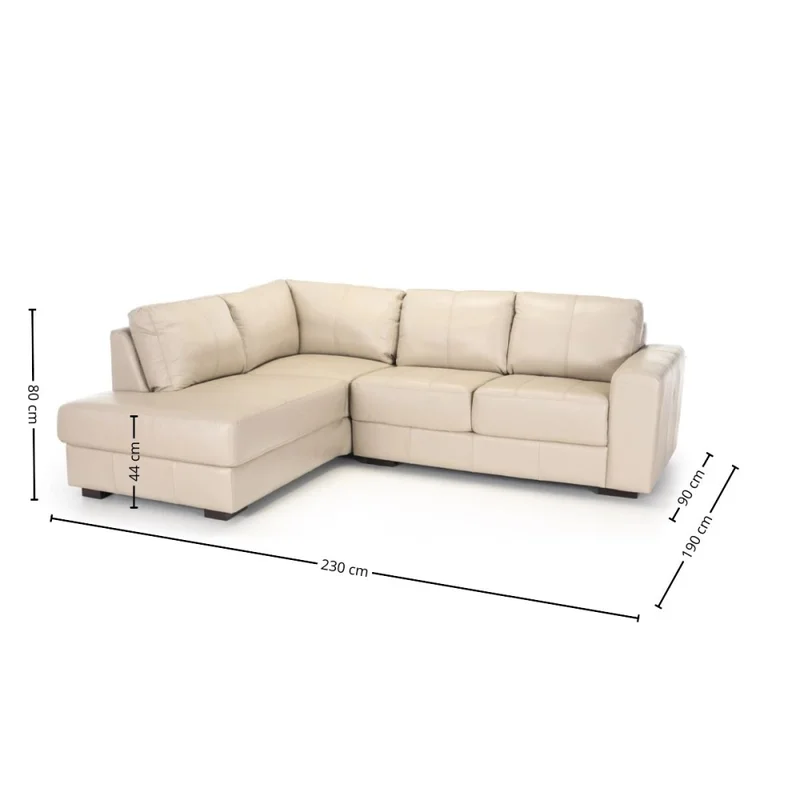 Rinconera Colorado - Cuero Básico - Chaise izquierdo - Arena - (Preventa) en Beige - Sillones y sofás, Uruguay | Nyr, vista 4