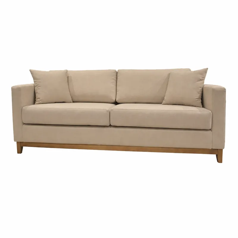 Sofá Felini 3 Cuerpos (200 cm) – Beige Aqua Block - Sillones y sofás, Uruguay | Berna home