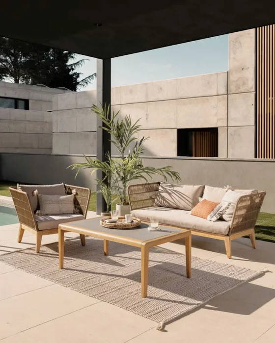 Butaca Belleny en Beige, Natural - Butacas, banquetas y puffs, Uruguay | Kavehome, vista 2