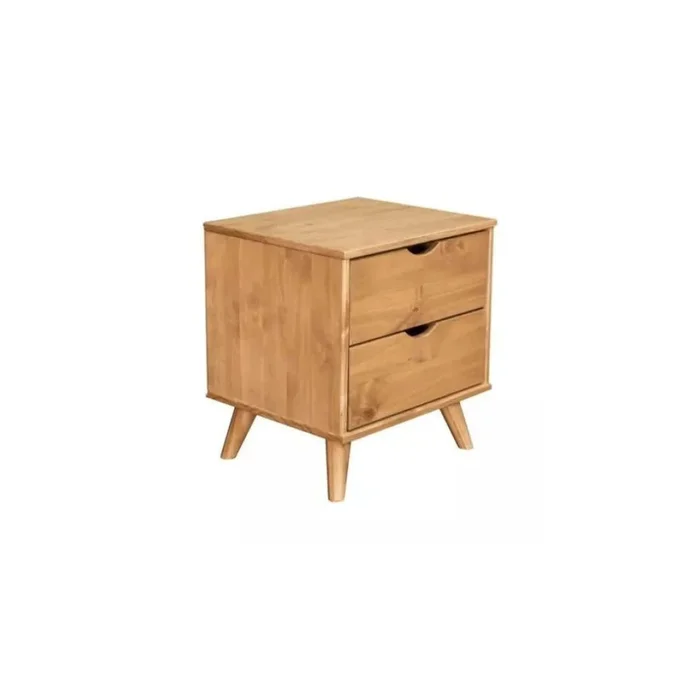 Mesa de luz 2 Cajónes - Linea Berlín - Marrón en Madera natural - Mesas de luz, Uruguay | Ecowood, vista 4