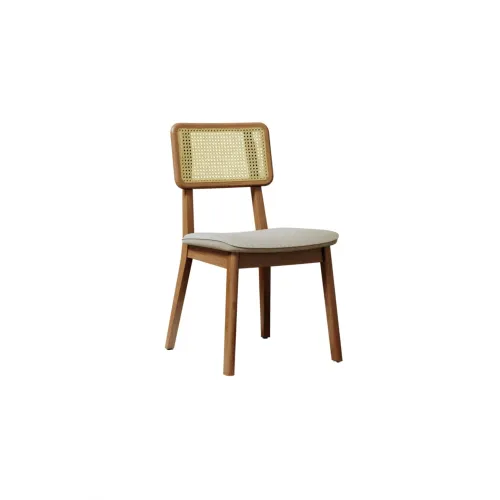 Silla de Comedor Classic - Línea Manhattan - Tela Lino/Natural en Madera natural - Sillas, Uruguay | Nario Hogar