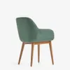 Silla Konna - verde y patas de madera maciza de fresno acabado oscuro en Verde - Sillas, Uruguay | Kavehome, vista 8 de 10