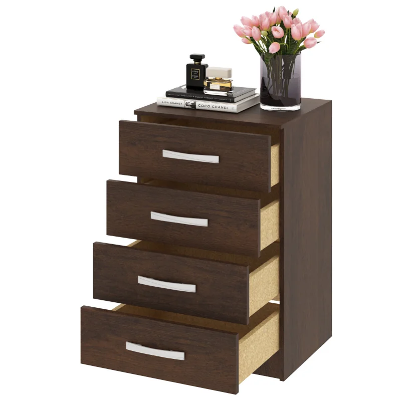 Comoda Cajonera Petit para Dormitorio o Living de 4 Cajones - FE - Marrón en Marrón - Cómodas, Uruguay | Mulata, vista 3