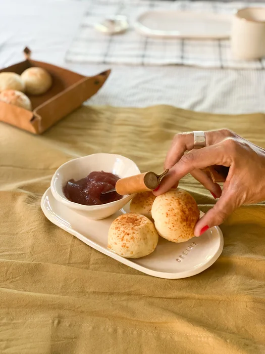 Set Plato oval, Bowl y Cuchillo Untador en Blanco - Decoración, Uruguay | Dreams On Time, vista 5