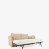 Sofá cama Tanit - beige y patas de madera maciza de haya con acabado natural 210 cm en Beige - Sillones y sofás, Uruguay | Kavehome, vista 4 de 9