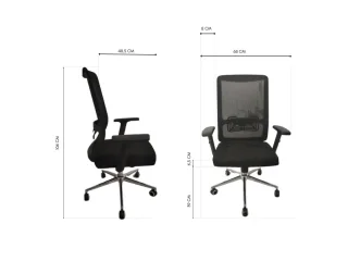 Silla Ejecutiva para escritorio Mesh en Negro - Sillas de escritorio, Uruguay | Quesal, vista 5