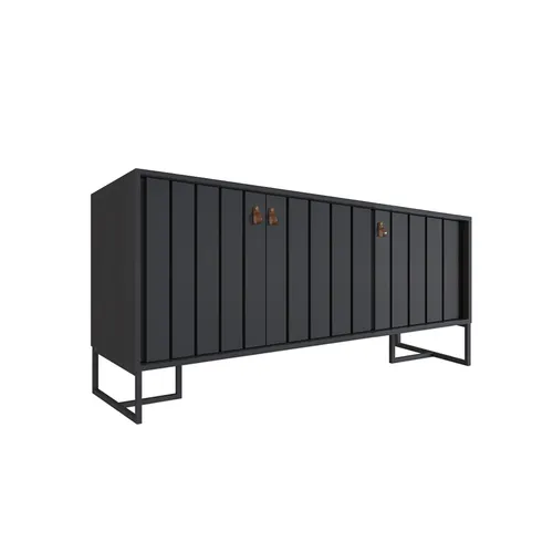 Aparador Trendy Negro (Pie Negro) 160 cm - Aparadores y recibidores, Uruguay | Berna home