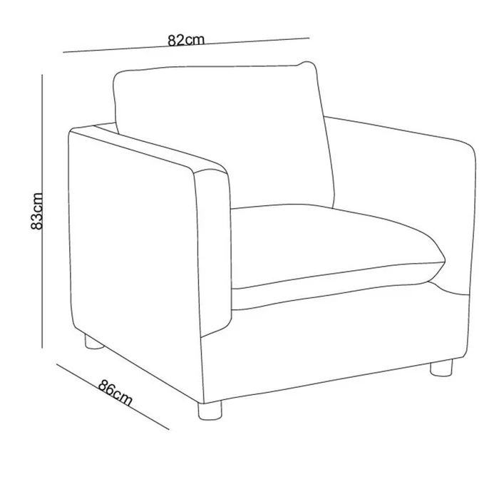 Butaca Tela Natural-beige Amsterdam Beige en Beige - Sillones y sofás, Uruguay | Divino, vista 7