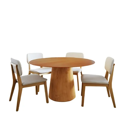 Juego de Comedor - Mesa Zara + Sillas Classic en Madera natural - Mesas de comedor, Uruguay | Rústico Hogar