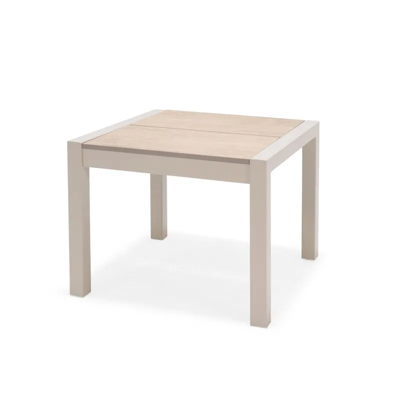 Mesa auxiliar cuadrada - Urbanite Light de 51x51cm en Beige - Muebles para el exterior, Uruguay | Rústico Hogar