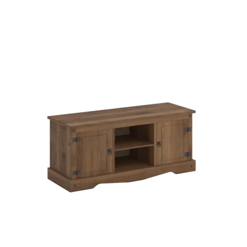 Rack 2 Puertas Linea Rustica 1.20 Nogal en Marrón - Muebles para TV, Uruguay | Albanés