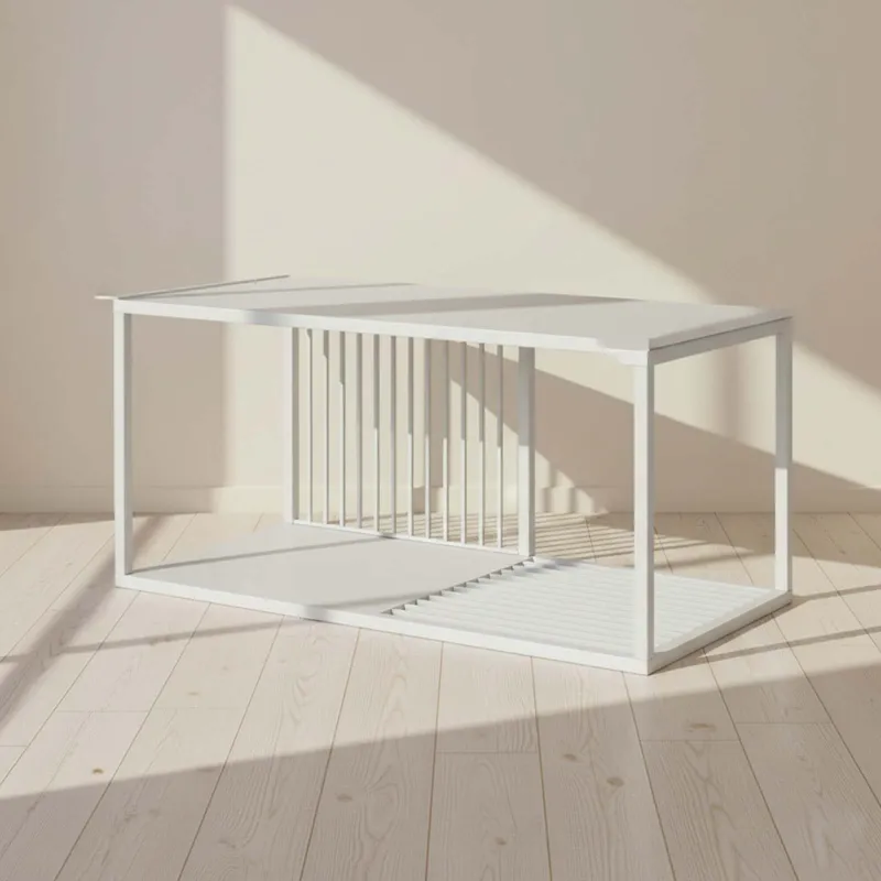 Mesa Ratona Metal Blanco Olivia en Blanco - Mesas de living, Uruguay | Divino