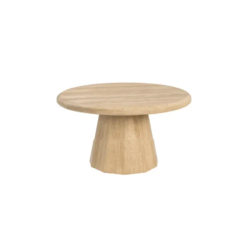 MESA LIVING VERONA CIRCULAR TRAVERTINO D75XH37 en Beige - Mesas de living, Uruguay | Masinfinito Casa