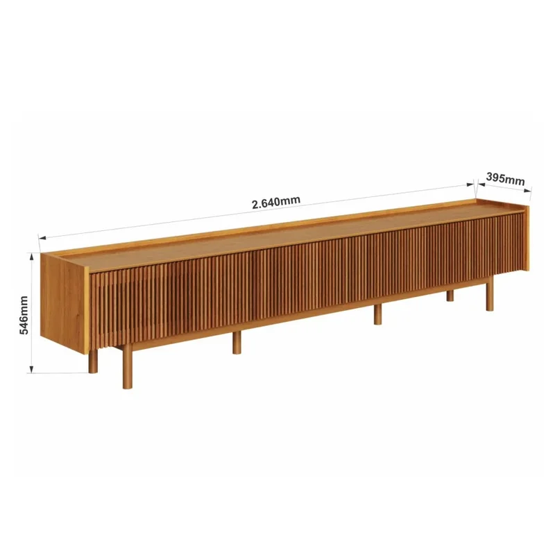 Rack de TV Dune Ripiado 2.6 - Línea Nevada - Marrón en Madera natural - Muebles para TV, Uruguay | Ecowood, vista 5