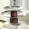 BANDEJA C/BASE D22x8CM PLATA/NEGRO en Plateado - Decoración, Uruguay | Koz, vista 2 de 2