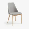 Silla Rosie - gris claro con patas de madera acabado natural en Gris - Sillas, Uruguay | Kavehome, vista 1 de 8