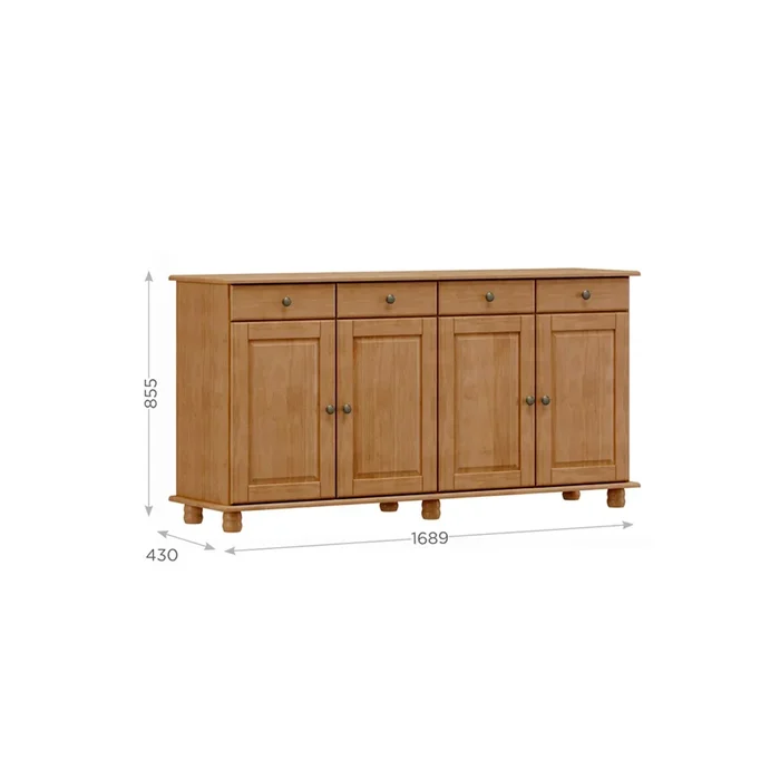 BARGUE?O RUBI 4 PUERTAS 4 CAJONES 8929 FN FREIJO - Muebles para TV, Uruguay | Rosas Hermanos, vista 3