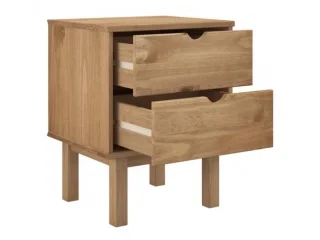 Mesa de Luz 2 C Mel/Gris Linea Nordica en Madera Maciza en Mel/Blanco - Mesas de luz, Uruguay | Quesal, vista 6