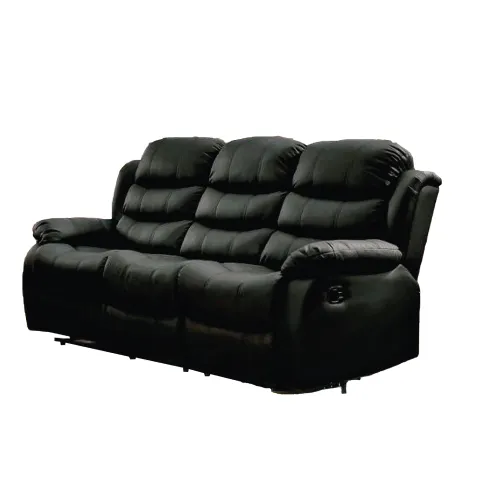 Sillon 3 Cuerpos Sofa Reclinable En Pu Living Beverly en Negro - Sillones y sofás, Uruguay | Soy Hogar