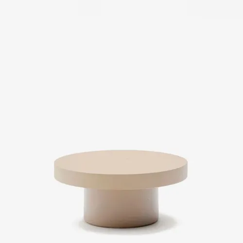 Mesa de centro Aiguablava de cemento - beige Ø 66 cm en Beige - Mesas de living, Uruguay | Kavehome