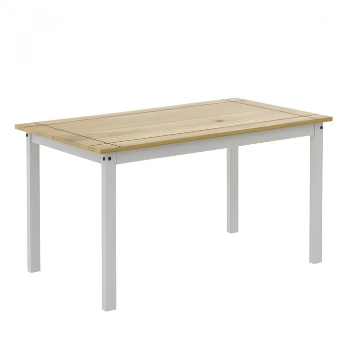 Juego de comedor 4 sillas - Madera maciza - Cruceta - Blanco en Focus Mari Slim - Mesas de comedor, Uruguay | Rústico Hogar, vista 4