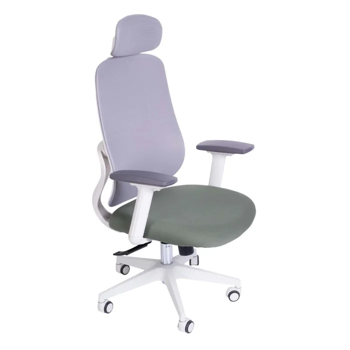 Silla De Oficina Malla Blanco Damasco en Verde oliva - Sillas de escritorio, Uruguay | Divino, vista 2