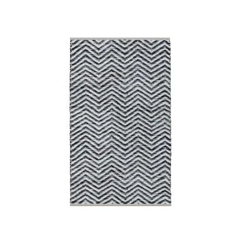 ALFOMBRA ZIGZAG 152.5x244CM BLANCO/NEGRO en Multicolor - Textiles, Uruguay | Koz