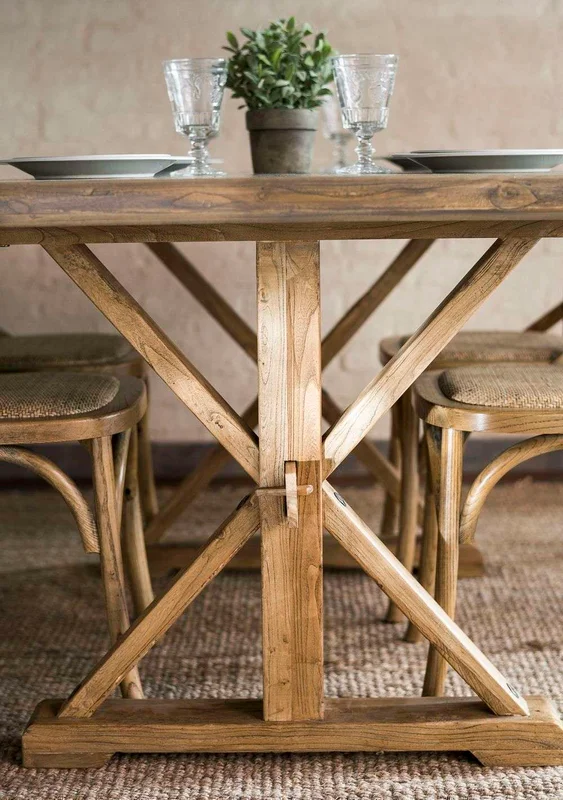 MESA COMEDOR DE OLMO JACINTA - 1.40 X 0.90 MTS en Madera natural - Mesas de comedor, Uruguay | La Iberica, vista 4