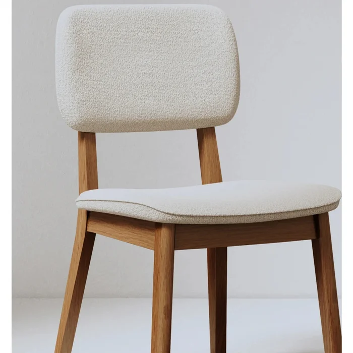 Silla de Comedor - Línea Nevada - Boucle/Natural en Blanco - Sillas, Uruguay | Ecowood, vista 2