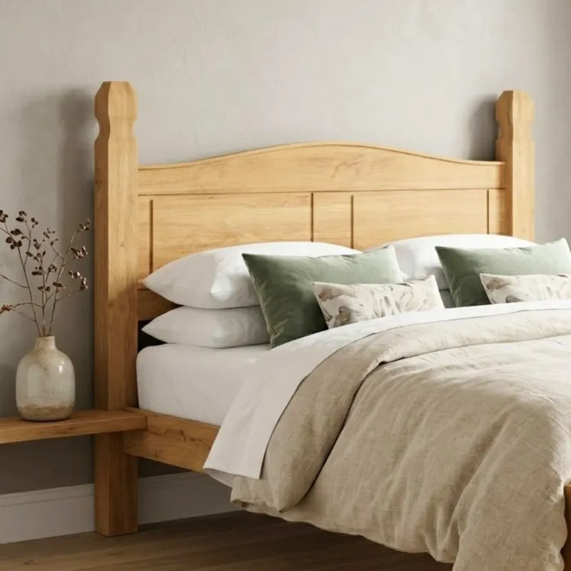 Respaldo 2 plazas Madera Maciza 140cm - Linea Mexicana - Natural en Madera natural - Respaldos de cama, Uruguay | Rústico Hogar