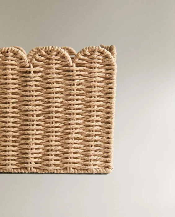 CESTA ONDAS MEDIANA en Beige - Canastos, Uruguay | Zara Home, vista 4
