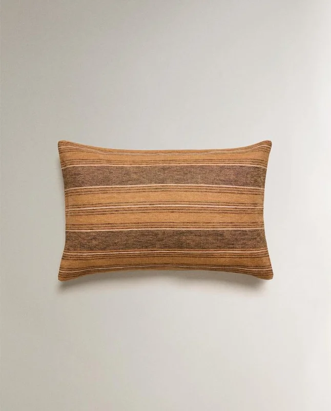 FUNDA COJÍN LINO RAYAS en Multicolor - Textiles, Uruguay | Zara Home, vista 4