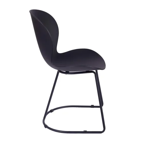 Silla De Comedor Pp-y-metal Negro Solei en Negro - Sillas, Uruguay | Divino