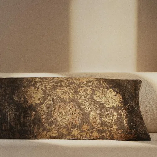 COJÍN ALARGADO LINO ALGODÓN en Marrón - Textiles, Uruguay | Zara Home