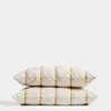 Set Lidala de 2 almohadones 100% algodón jacquard rayas mostaza 50 x 50 cm en Beige - Textiles, Uruguay | Kavehome, vista 1 de 3