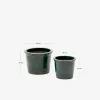 Set Presili de 2 maceteros de cerámica con acabado verde glaseado Ø 37 / 47 cm en Verde - Muebles para el exterior, Uruguay | Kavehome, vista 5 de 5