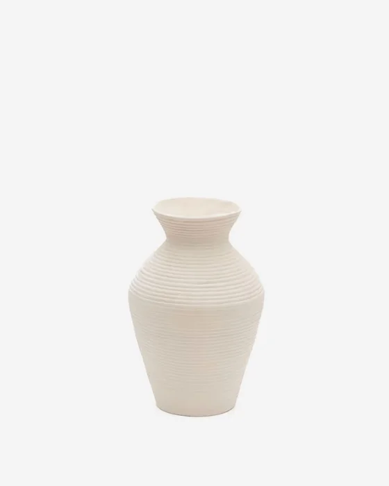 Jarrón Pria de papel maché blanco - 51 cm en Blanco - Jarrones, Uruguay | Kavehome