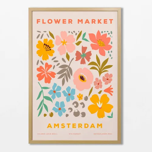 Flower Market - Amsterdam en Multicolor - Láminas, Uruguay | La Cuadrería