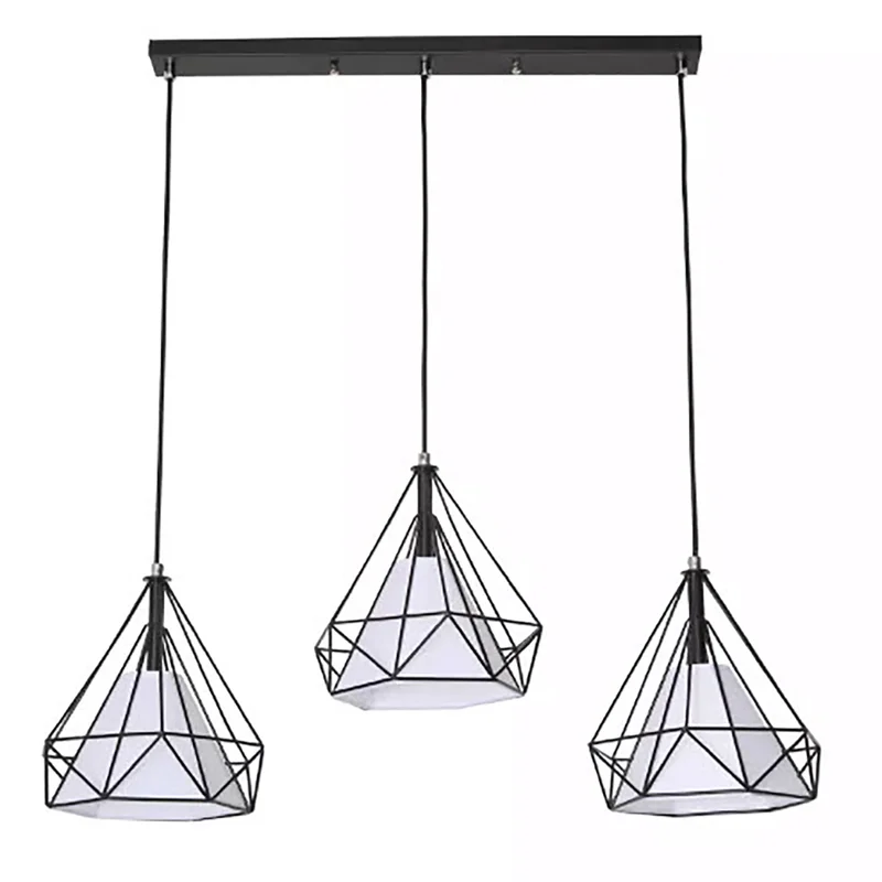 Luminaria colgante hierro triple en Negro - Lámparas colgantes, Uruguay | Decotech, vista 5