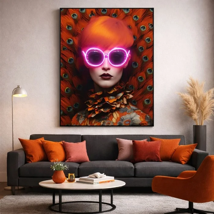 CUADRO LED FANCY RED LADY ROJO  en Rojo - Decoración, Uruguay | Viasono